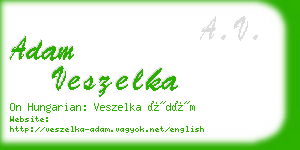 adam veszelka business card